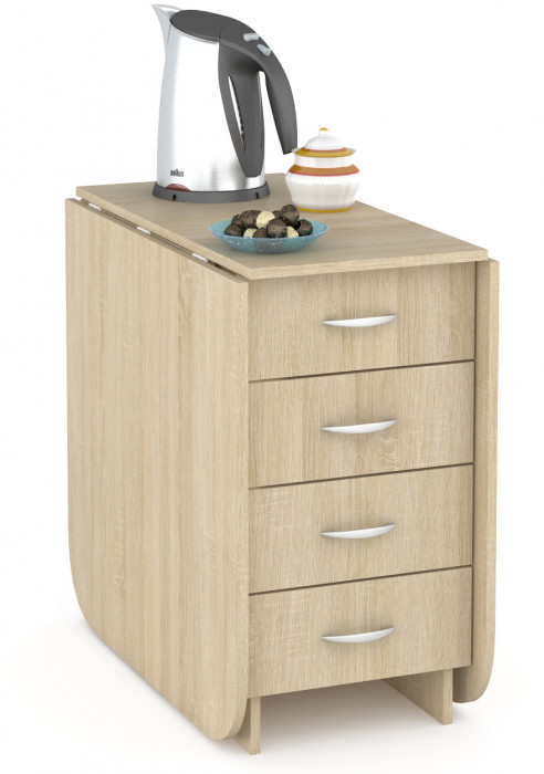 Глория 606М Стол-книжка с ящиками, дуб сонома