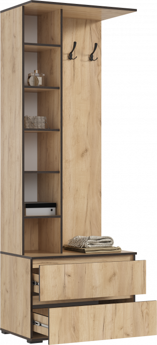 Норд Прихожая, композиция №2, Дуб крафт/Дуб крафт