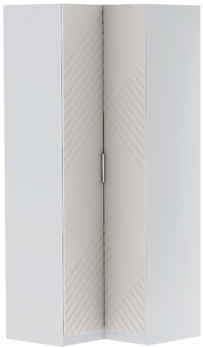 Шкаф угловой "Иннэс-7" - Белый/Тирамису матовый