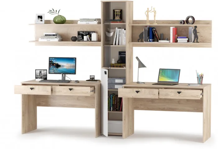 КР100 Бостон № 06, цвет дуб эндгрейн элегантный/, 12.69+09.132+13.155+12.69+09.132, ШхГхВ 269х57,2х194,4 см., универс. сборка