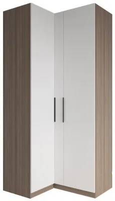 МС Роза Шкаф угловой Базовая комплектация, Ройс+ ручка скоба 2 шт., Орех Франклин карамель/Графит скин