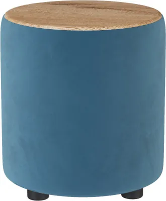 Пуф Пай, светло-голубой/мдф дуб канадский