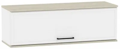 Шкаф навесной Аурелио 81, Блэквуд Сатиновый - Белый