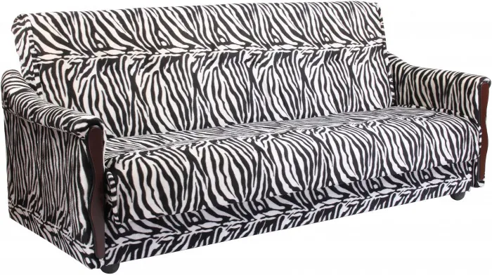 Диван-книжка Уют, 140х190, велюр зебра