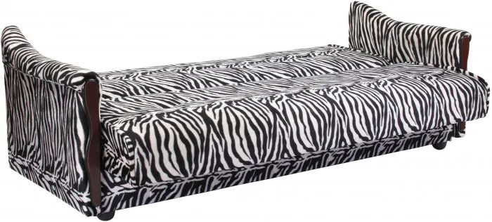 Диван-книжка Уют, 140х190, велюр зебра