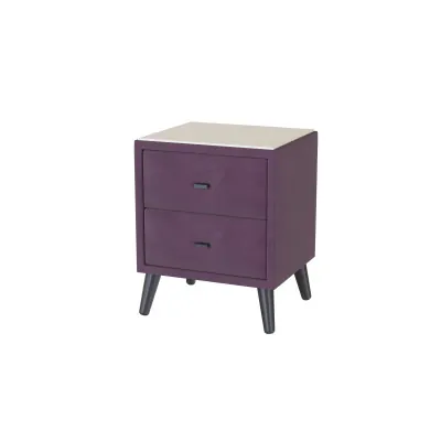 Тумба прикроватная интерьерная Пай винный/мдф клен кремовый
