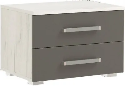 Фиеста NEW Тумбы прикроватные (2 шт в комплекте) (Крафт белый, Графит)