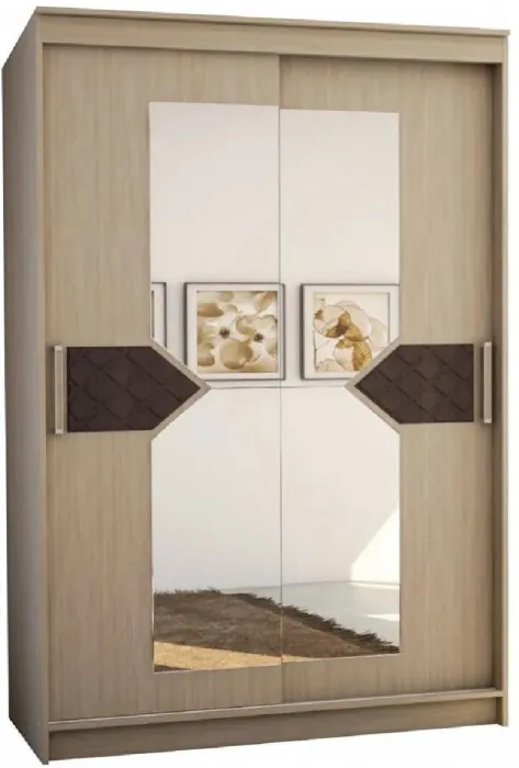 Николь Шкаф-купе 2, Венге/Лиственница светлая