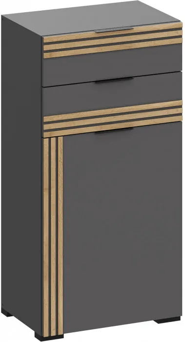 Модульная Прихожая Нао, набор №8, Графит/Графит, Дуб вотан, Симпл 27