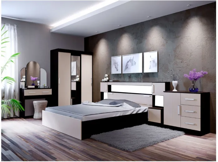 Модульная спальня , композиция 2 (Белый)