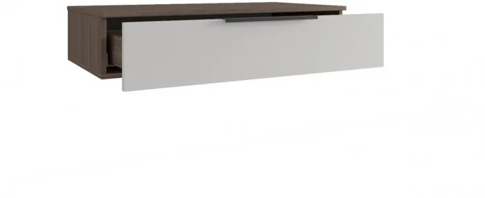 МС Роза Тумба подвесная 900.2, Ройс+ ручка скоба, Орех Франклин карамель/Пудра скин