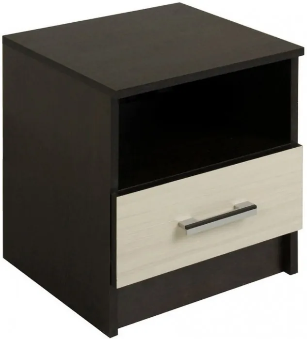 Эко Тумба прикроватная, Вотан/Белый гладкий