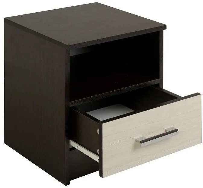 Эко Тумба прикроватная, Вотан/Белый гладкий