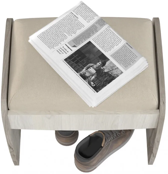 Банкетка 6-5140дкс/скан.д.б. Сицилия, цвет дуб крафт серый/скандинавское дерево белое, ШхГхВ 48х38х47,6 см.