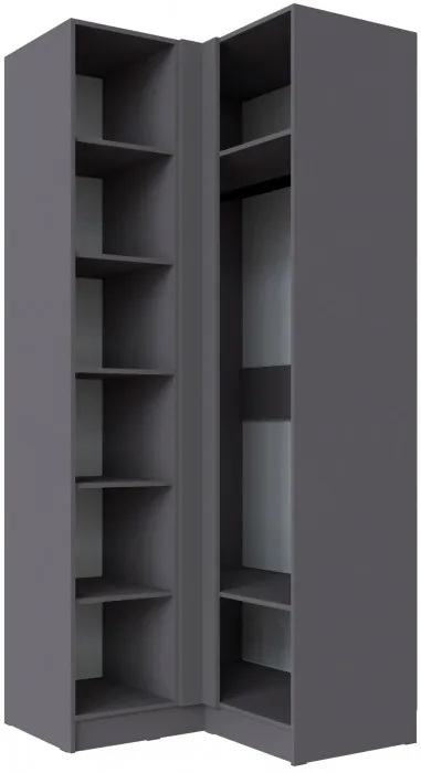 Шкаф угловой Мадрид угол прямой, Графит серый