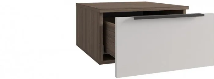 МС Роза Тумба прикроватная (Ройс)+ ручка скоба (Орех Франклин карамель/бежевыйскин)