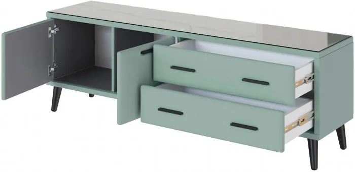 Тумба ТВ интерьерная Виго 1,6 мятный