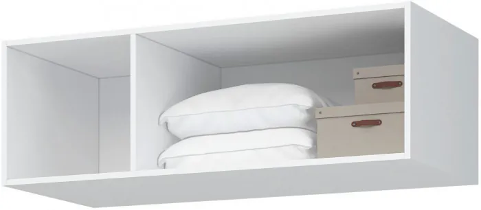 Лион АН-02 Антресоль 1200 (1200х400х550) Белый/Белый