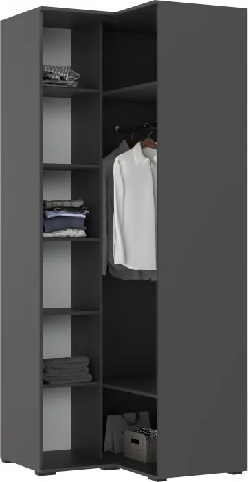 Норд Шкаф угловой, Графит/Изумрудный