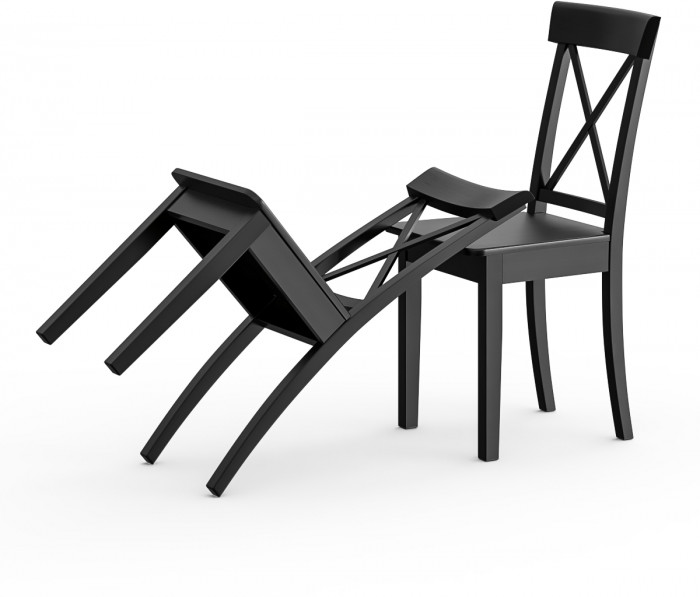 Два стула Мебель--24 Гольф-14 разборных, цвет венге, деревянное сиденье венге, ШхГхВ 41х42х95 см., от пола до верха сиденья 47 см.