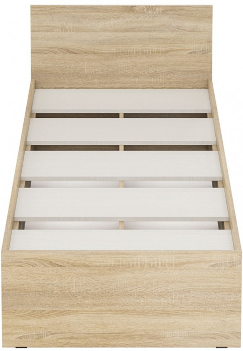 Стандарт Кровать 0800, цвет дуб сонома, ШхГхВ 83,5х203,5х70 см., сп.м. 800х2000 мм., без матраса, основание есть