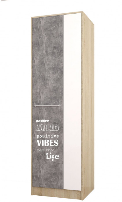 Модульная подростковая спальня Колибри-Лофт, Дуб сонома/Ателье светлое