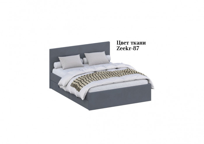 Кровать 160 КР-433-М с настилом из ламелей, Микровелюр Zeekr-87