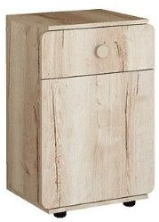 Дельта Лофт 24.01 Тумба с ящиком (Черный / Светлый Дуб)