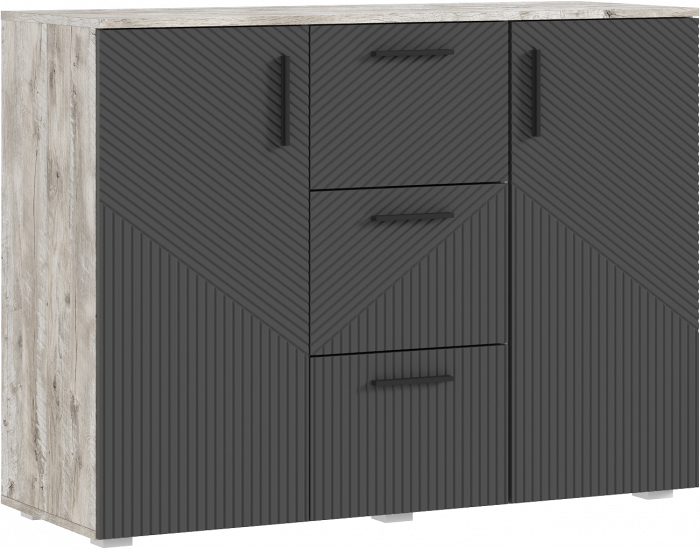 Сильвия Спальня, Браш Графит/Дуб Юкон