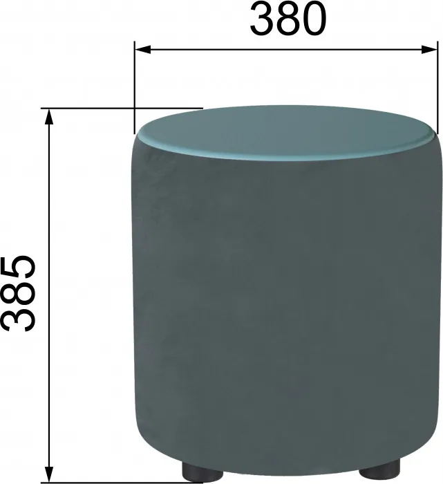 Пуф Пай, серый/мдф бриз
