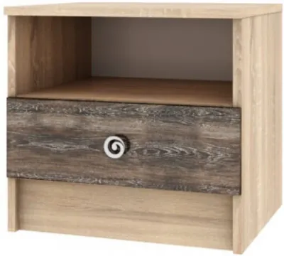 Мадлен Тумба прикроватная дуб сонома/МДФ дуб шале мореный