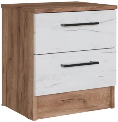 Вегас Тумба прикроватная дуб крафт табачный/дуб крафт белый