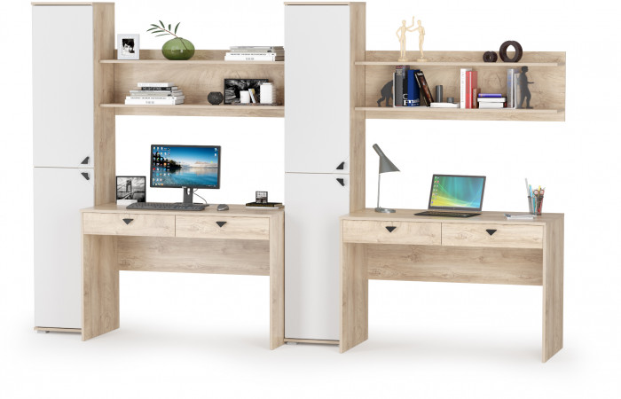 КР100 Бостон № 09, цвет дуб эндгрейн элегантный/12.69+09.132+13.154+12.69+09.132+13.154, ШхГхВ 307,6х57,2х194,4 см., ун. сборка