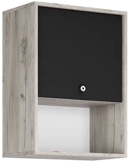 мс для гостиной Нанси ТБ-500 дуб крафт серый/софт черный