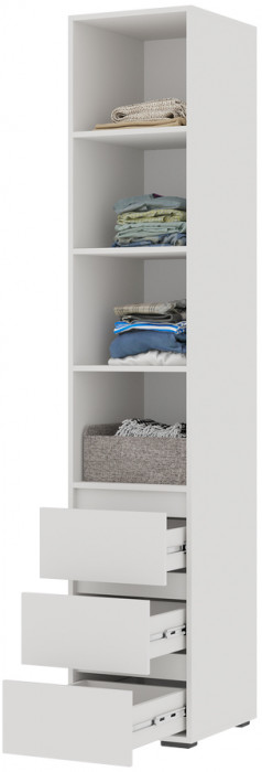 Хелен ПН 03 Пенал закрытый (0,400х2,100х0,460) белый/белый