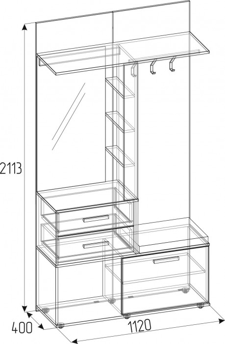 Шкаф МЦН Nature 70, дуб крафт