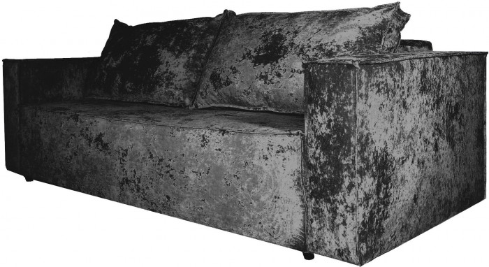 Диван-кровать Лофт Люкс Плюш, еврокнижка, независимый пружинный блок,140х195, черный