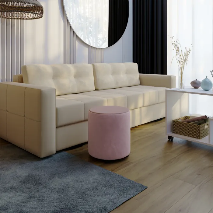 Пуф Пай, пыльная роза/мдф пудра