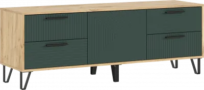 Флэш Тумба ТВ 1500 браш мени грин/дуб крафт