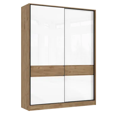 Роджинамиф Шкаф-купе 1800 дуб крафт/белый глянец