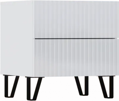 Оливия Тумбы прикроватные 2 ящика, 2 шт. (Графит, Графит Софт)