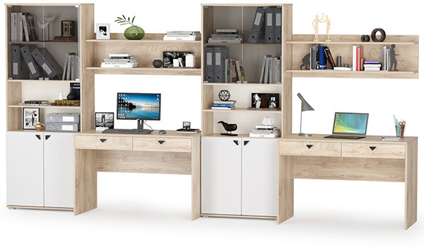 КР100 Бостон № 11, цвет дуб эндгрейн элегантный/12.69+09.132+13.156+12.69+09.132+13.156, ШхГхВ 384х57,2х194,4 см., ун. сборка