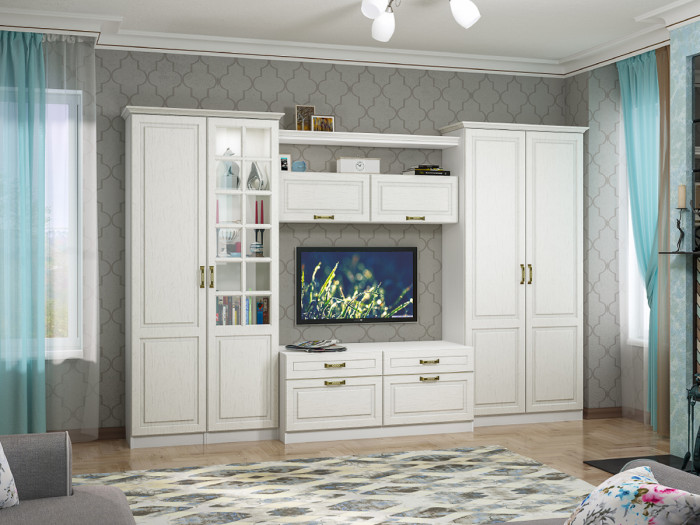 Ливерпуль Тумба, цвет ясень ваниль/белый, ШхГхВ 140х49,3х60,8 см.