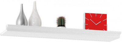 Ливерпуль Полка, цвет ясень ваниль/белый, ШхГхВ 140х29,4х6 см.(БЕЗ крепления к стене, крепится к соседним боковинам)