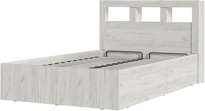 Гранд кровать 1,2  (1.272х0,950х2,210) дуб крафт белый