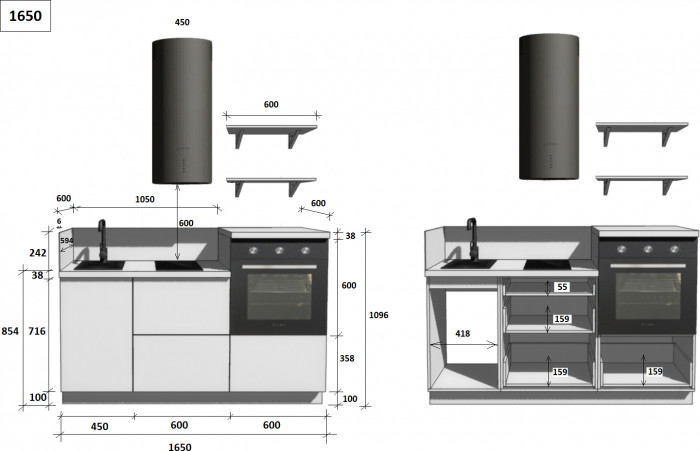 КГ 1650 ПВХ, Магнолия Арника РМ в.3