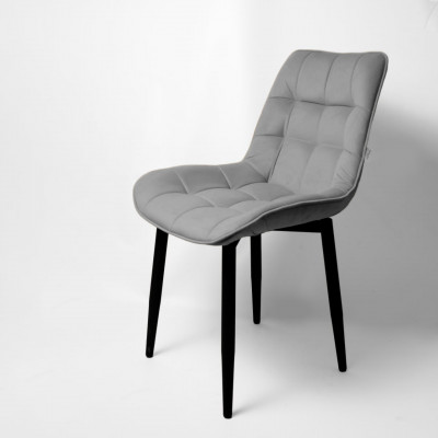 Стул &quot;Бостон&quot; белый матовый Velutto 52 серый