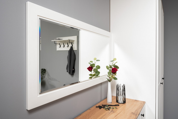 Остин Прихожая 28, белый шагрень/дуб крафт золотой