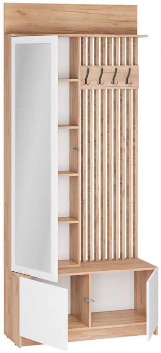 мс для прихожей Стоуби ВШ-1000 дуб крафт золотой/глянец белый