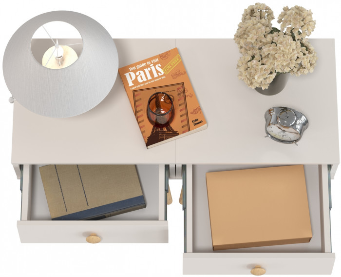 Афина Спальня Тумба прикроватная х 2, цвет кашемир серый, ШхГхВ 2х45х37х45 см.